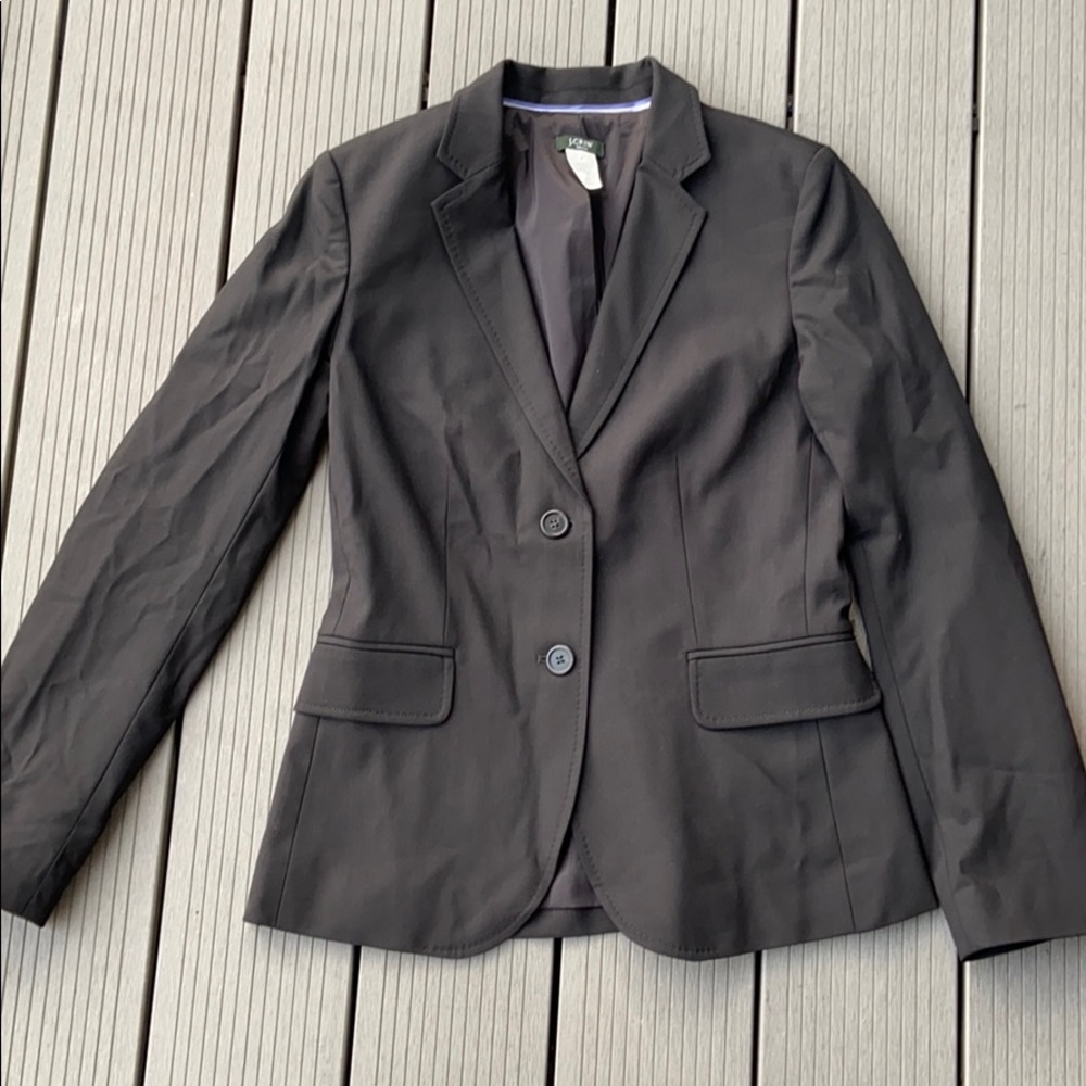 J. Crew stretch black blazer. Size 2
